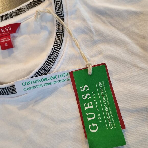 Guess Los Angeles Men's Pure White Crew Neck Short Sleeves T-Shirt Size Medium - Picture 6 of 7